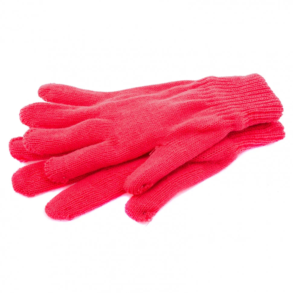 Сибртех Перчатки трикотажные, акрил, двойные, коралл, двойная манжета Россия 68688