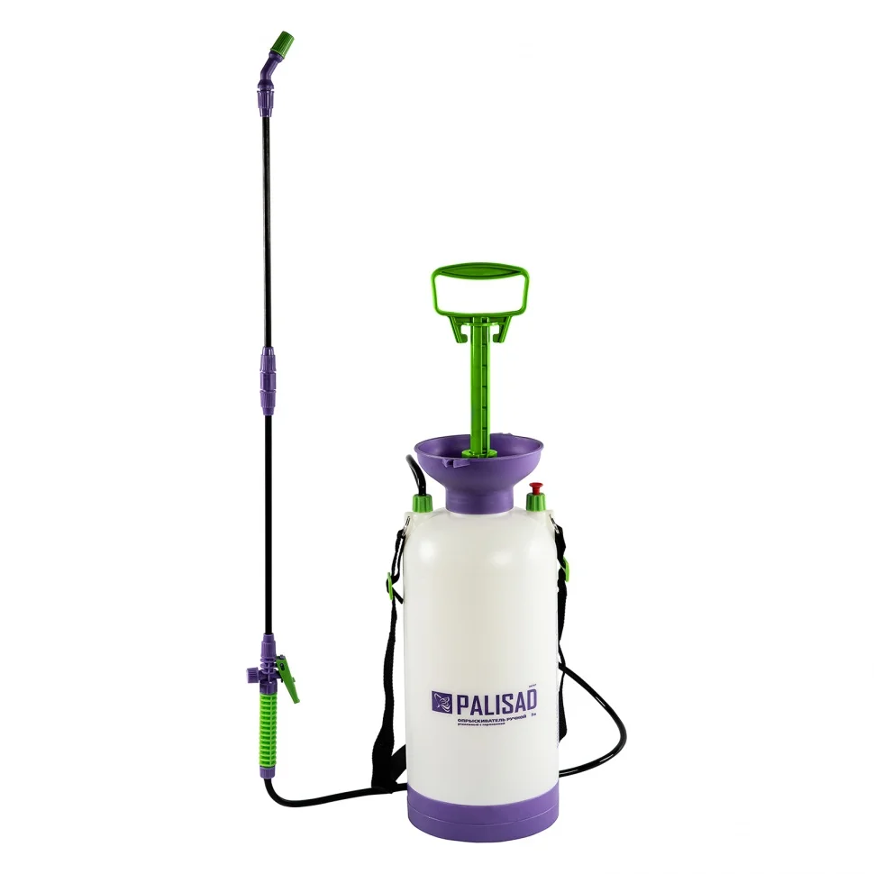 Palisad Опрыскиватель ручной усиленный с горловиной 7 л, с насосом, шлангом и разбрызгивателем 64747