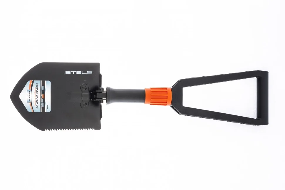 Stels Лопата походная, 150 х 205 х 253 - 590 мм, пластик. рукоятка, складная в чехле, 61462