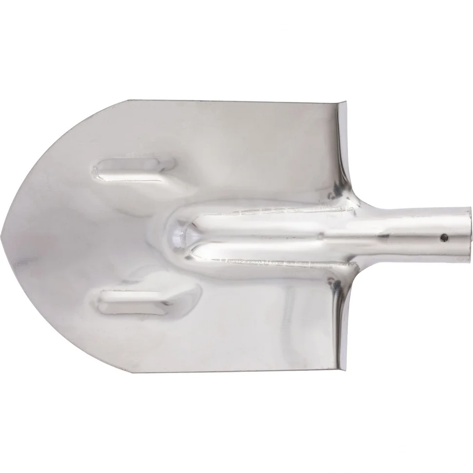 Сибртех Лопата штыковая, нержавеющая сталь, 200 х 265 мм, ребра жесткости, без черенка, Россия 614375