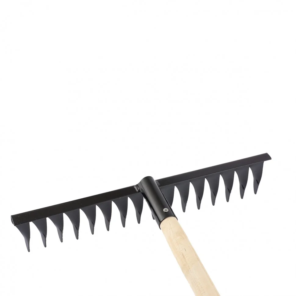 Сибртех Грабли стальные, 420 х 1300 мм, 16 витых зубьев, деревянный черенок, Россия, 61763