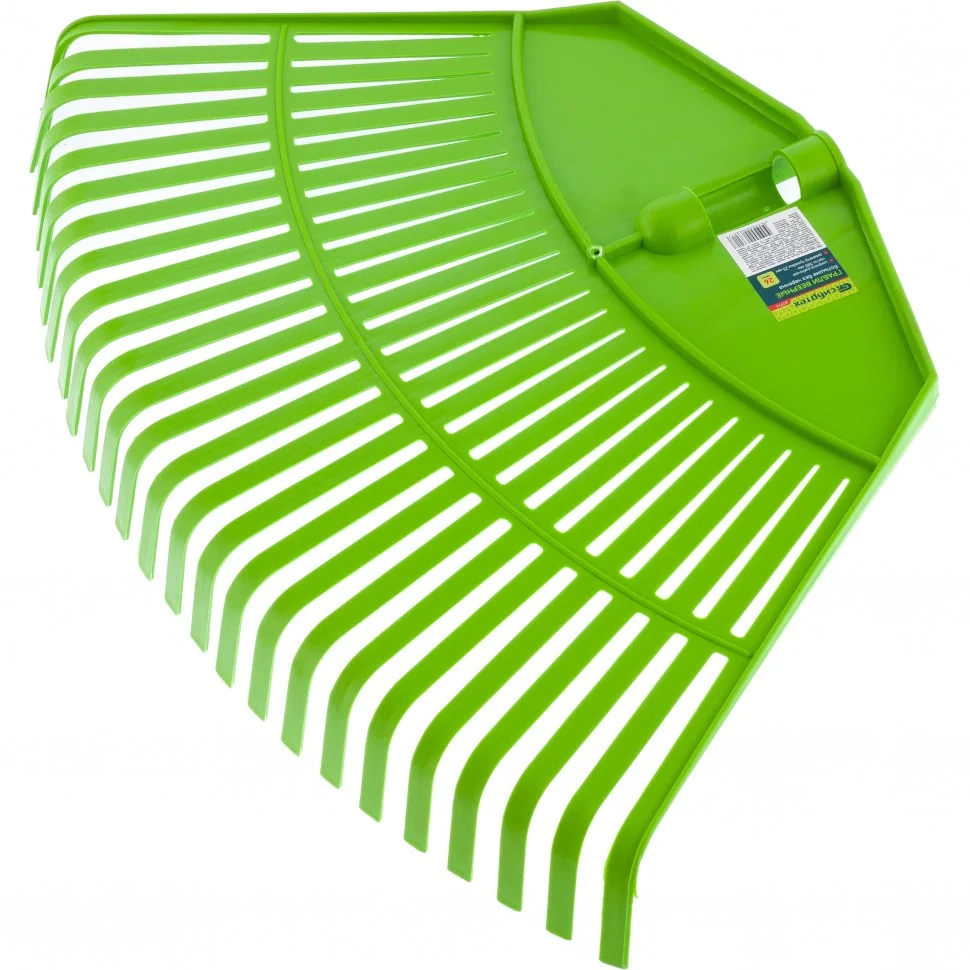 Сибртех Грабли веерные пластиковые, 580 мм, 26 плоских зубьев, без черенка, Россия, 61711