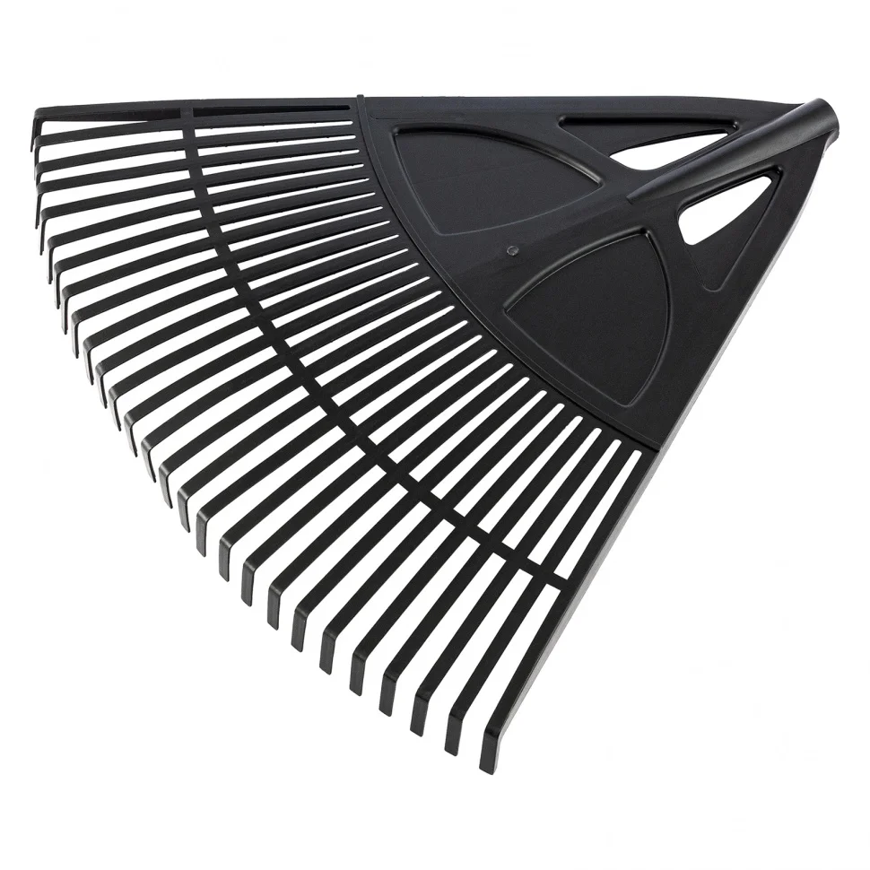 Сибртех Грабли веерные пластиковые, 620 мм, 27 плоских зубьев, без черенка, Россия, 61715