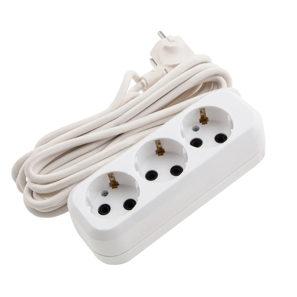 Сибртех Удлинитель бытовой 5 м, 10A, тип УХз10, с заземлением, 3 розетки 96067