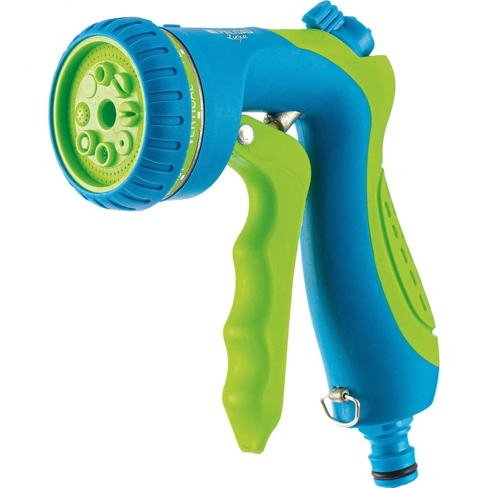 Palisad Пистолет-распылитель, 8 режимов полива, курок спереди, регулятор напора, эргономичная рукоятка Luxe65180