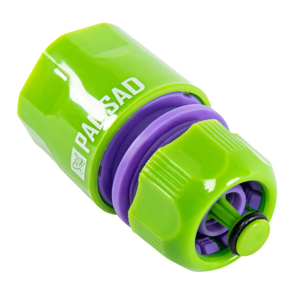 Palisad Соединитель пластмассовый, быстросъемный для шланга 1/2, аквастоп 66140