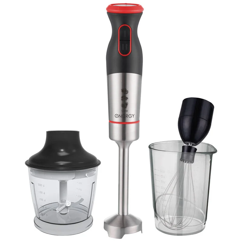 ENERGY Блендер погружной EN-141, 1200Вт, 2 скорости, стакан для смешивания, венчик, измельчитель 105261-SK