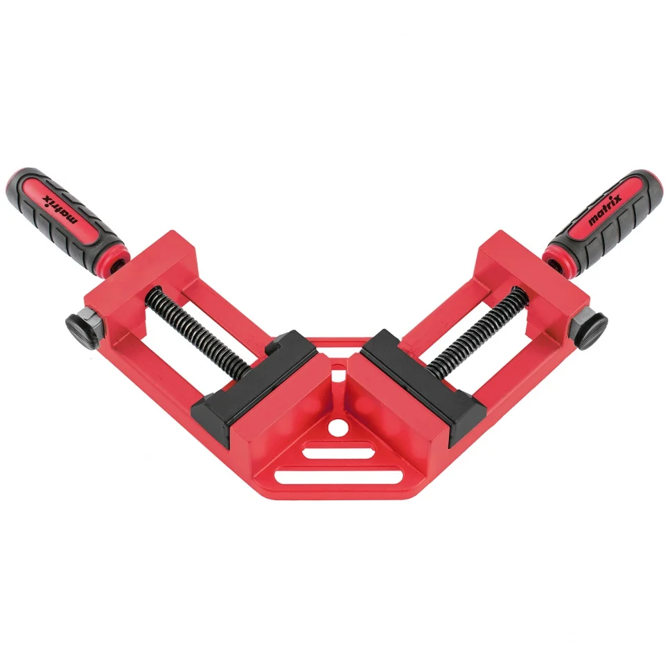 Matrix Струбцина угловая, быстрозажимная, 65/65 мм, двухкомпонентные обрезиненные рукоятки 20322