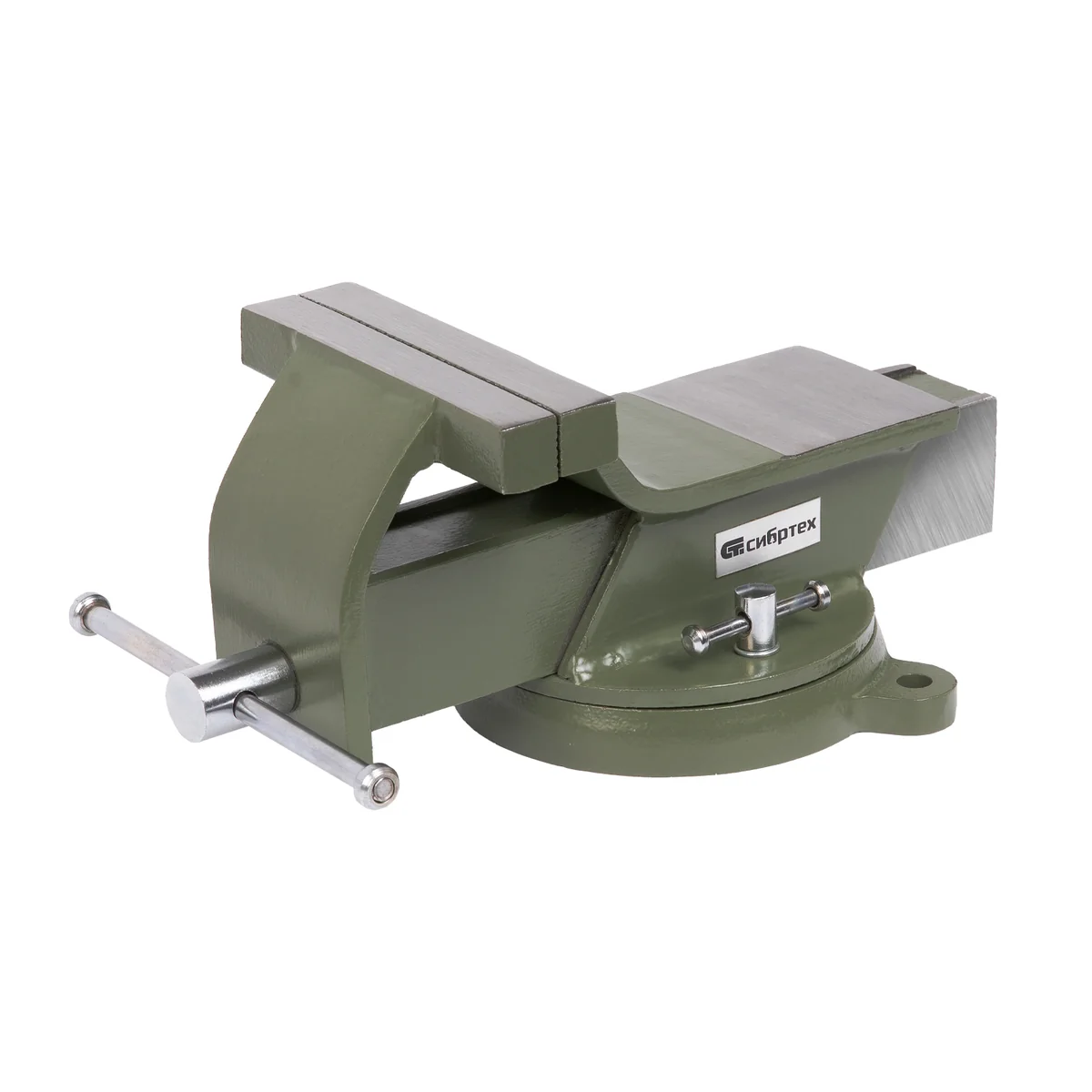 Сибртех Тиски слесарные, 125 мм, стальные, поворотные 18619