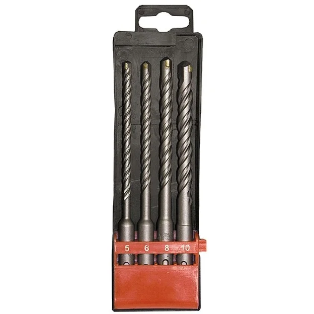 Matrix Набор буров по бетону, 5-6-8-10 х 160 мм, 4 шт, в пластиковой коробке, SDS Plus 71094