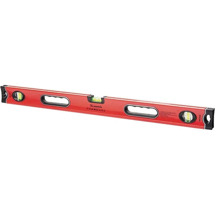 Matrix Уровень алюминиевый, 600 мм, 3 глазка, ударопрочные заглушки, двухкомпонентные ручки ProFI34304