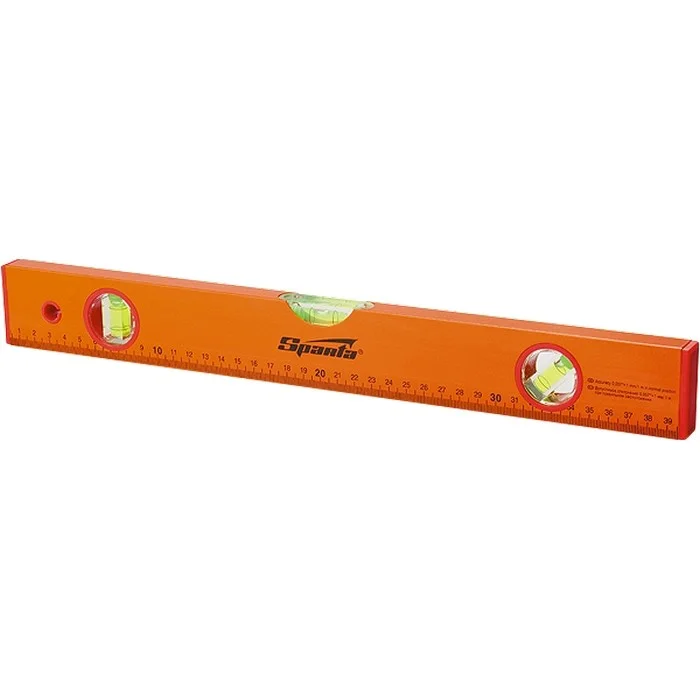 Sparta Уровень алюминиевый, 1800 мм, 3 глазка, желтый, линейка 330385