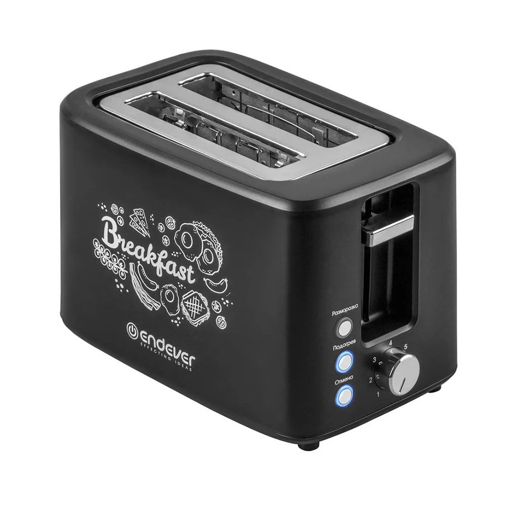 ENDEVER Тостер Skyline ST-123 черный/стальной