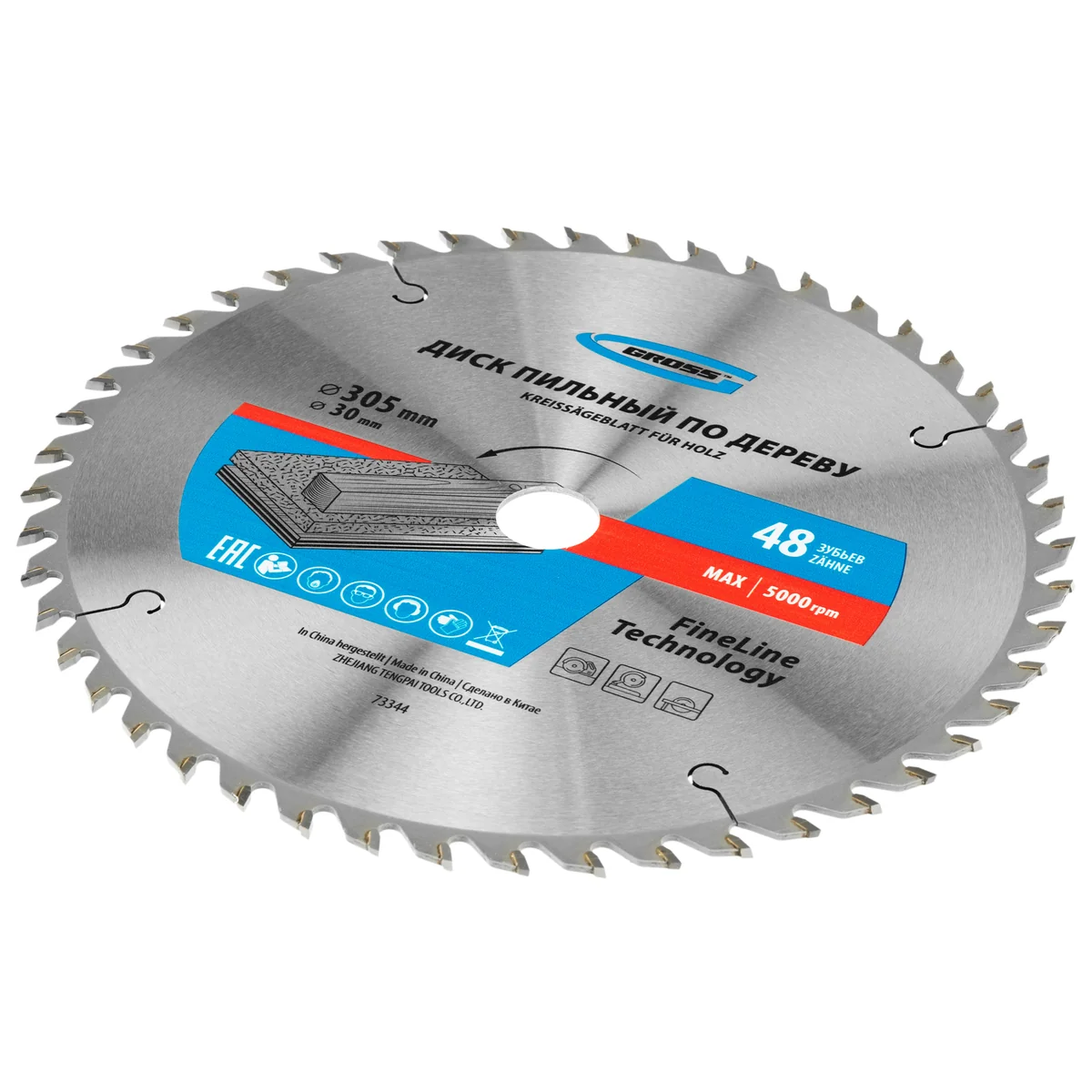 Gross Пильный диск по дереву 305 x 30 x 48Т 73344