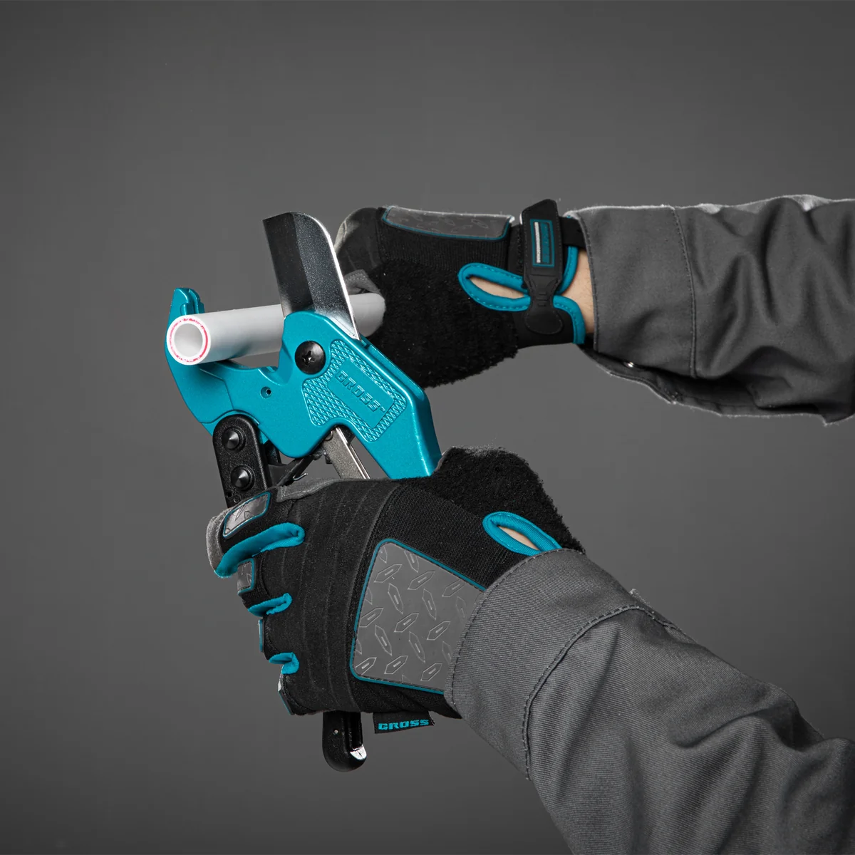 Gross Ножницы для резки изделий из ПВХ, универсальные, D 42 мм, порошковое покрытие рукояток 78424