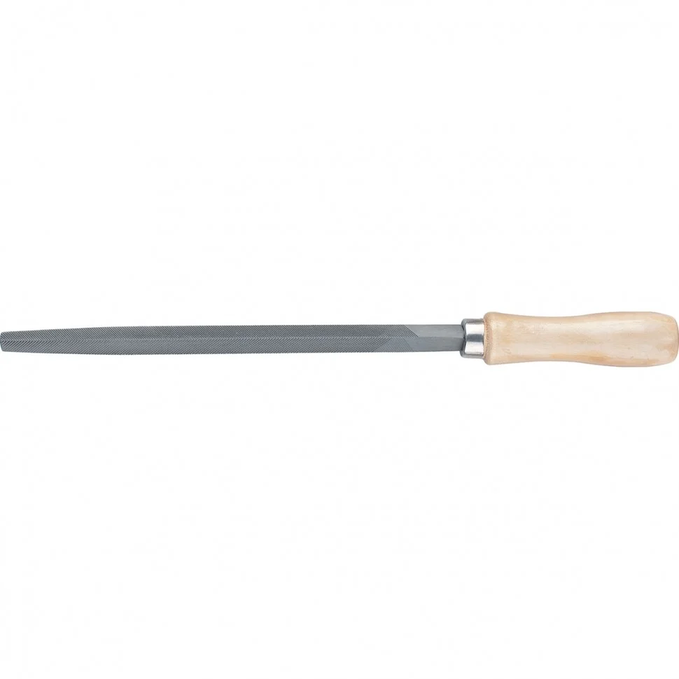 Сибртех Напильник трехгранный, 250 мм, деревянная ручка 16029