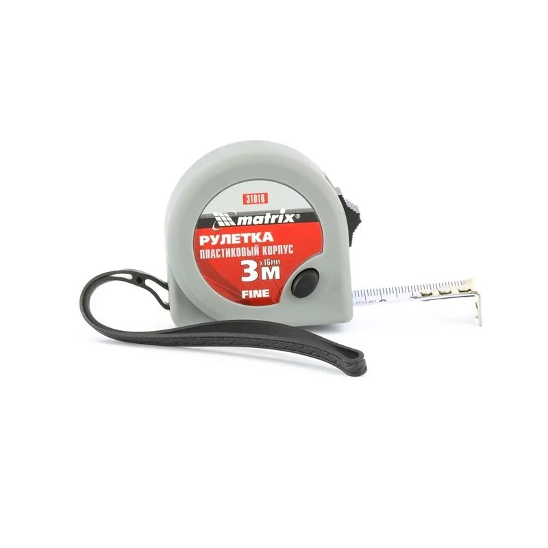 Matrix Рулетка Fine,3 м х 16 мм,пластиковый корпус 31016