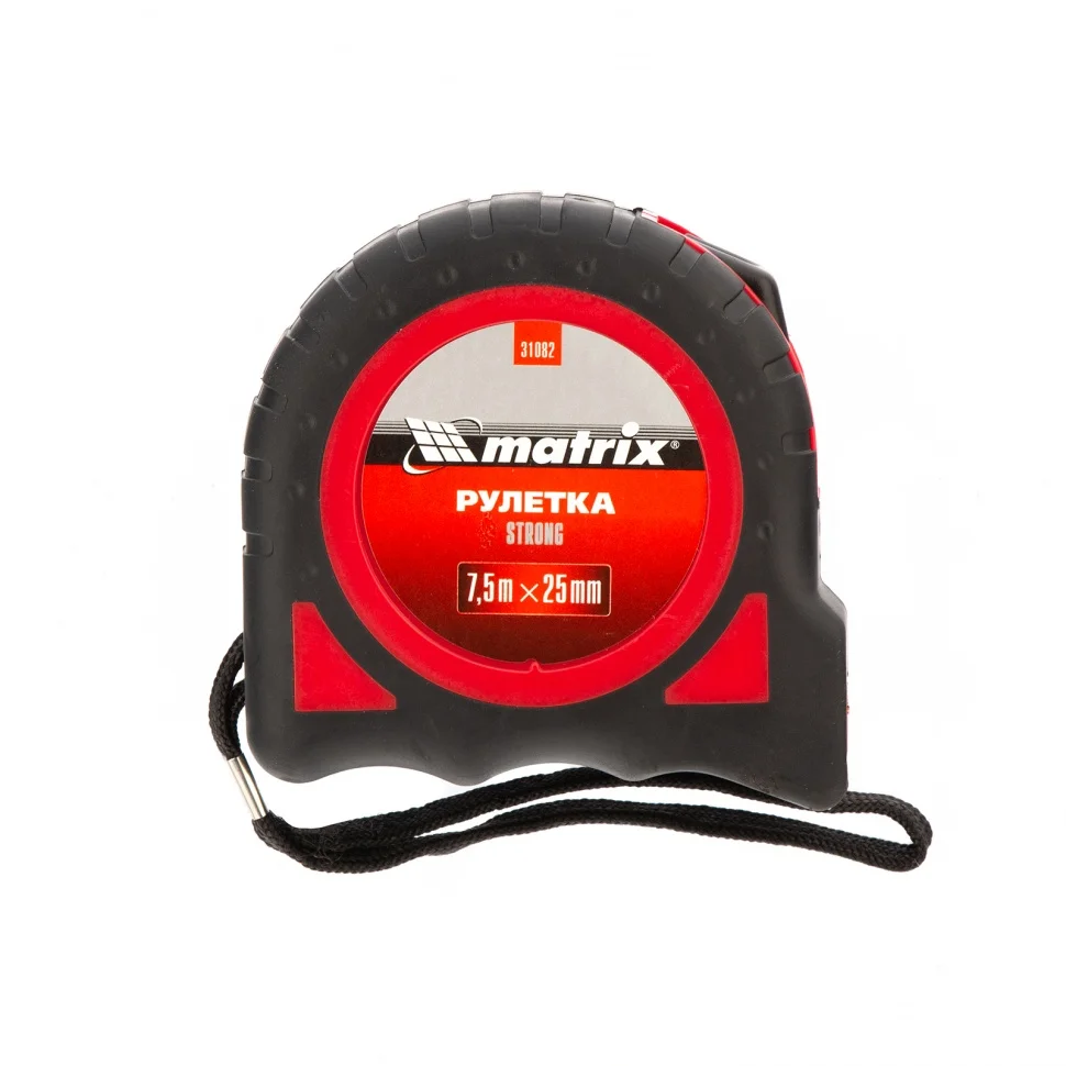 Matrix Рулетка Strong,7,5 м х 25 мм,обрезиненный корпус 31082