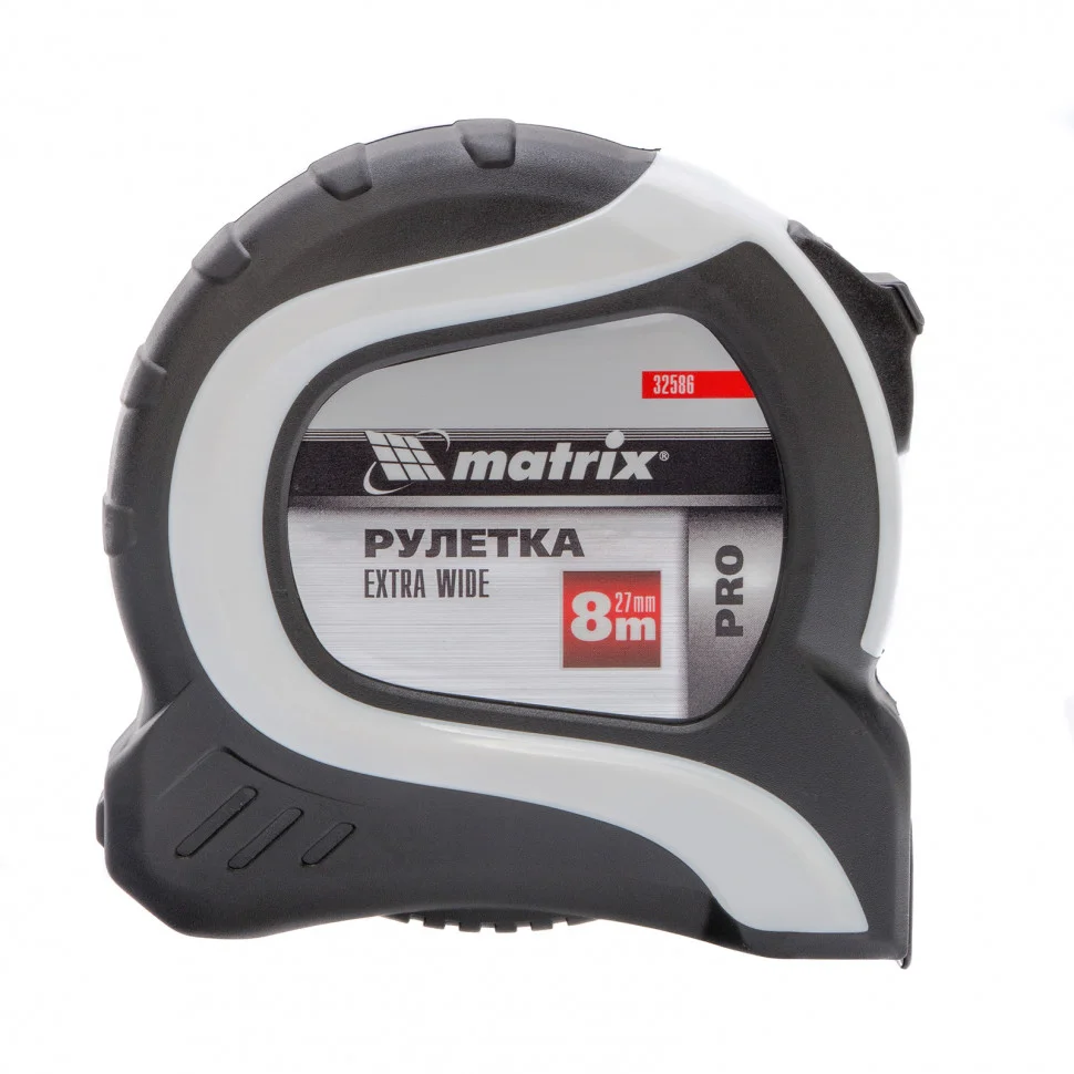 Matrix Рулетка Extra Wide,8 м x 27 мм,двухкомпонентный корпус,Pro 32586