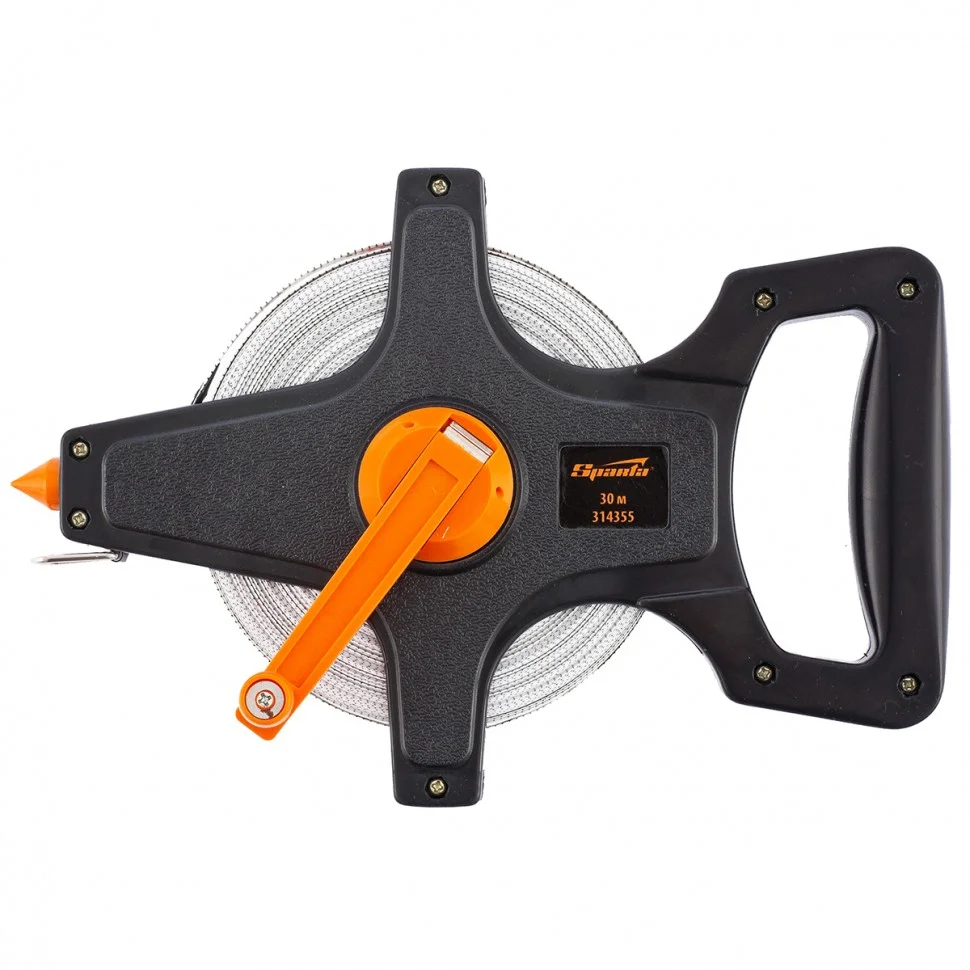 Sparta Рулетка геодезическая, 30 м х 12,5 мм, лента ПВХ, открытый корпус 314355