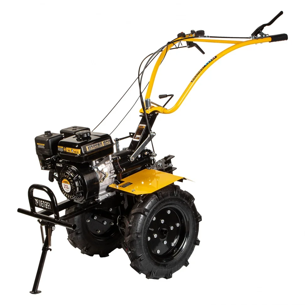 Denzel Мотоблок DPT-270X, 7 л.с, дисковое сцепление, ширина 90 см, глубина 35 см, фрез 3 х 4, ВОМ, передачи 2В/1Н 56403