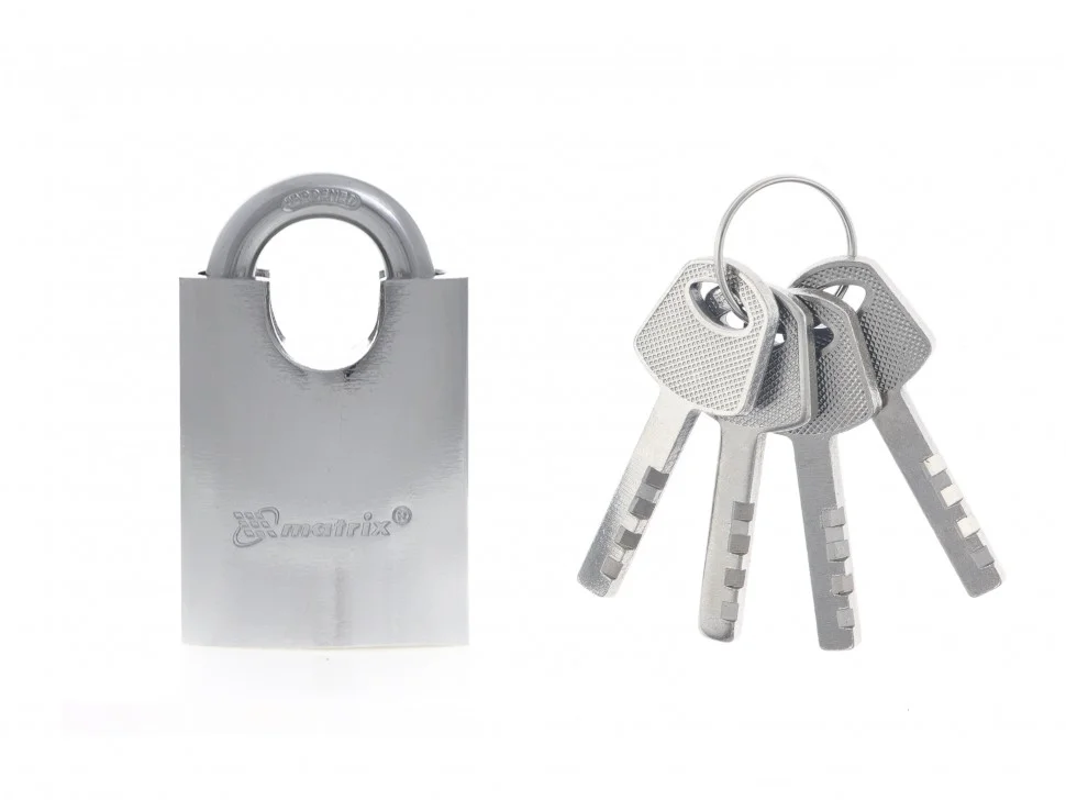 Matrix Замок навесной, защищенная дужка 50 мм 91804