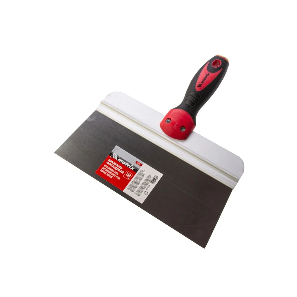 Matrix Шпатель фасадный из нержавеющей стали, 250 мм, двухкомпонентная ручка, широкое полотно 85529