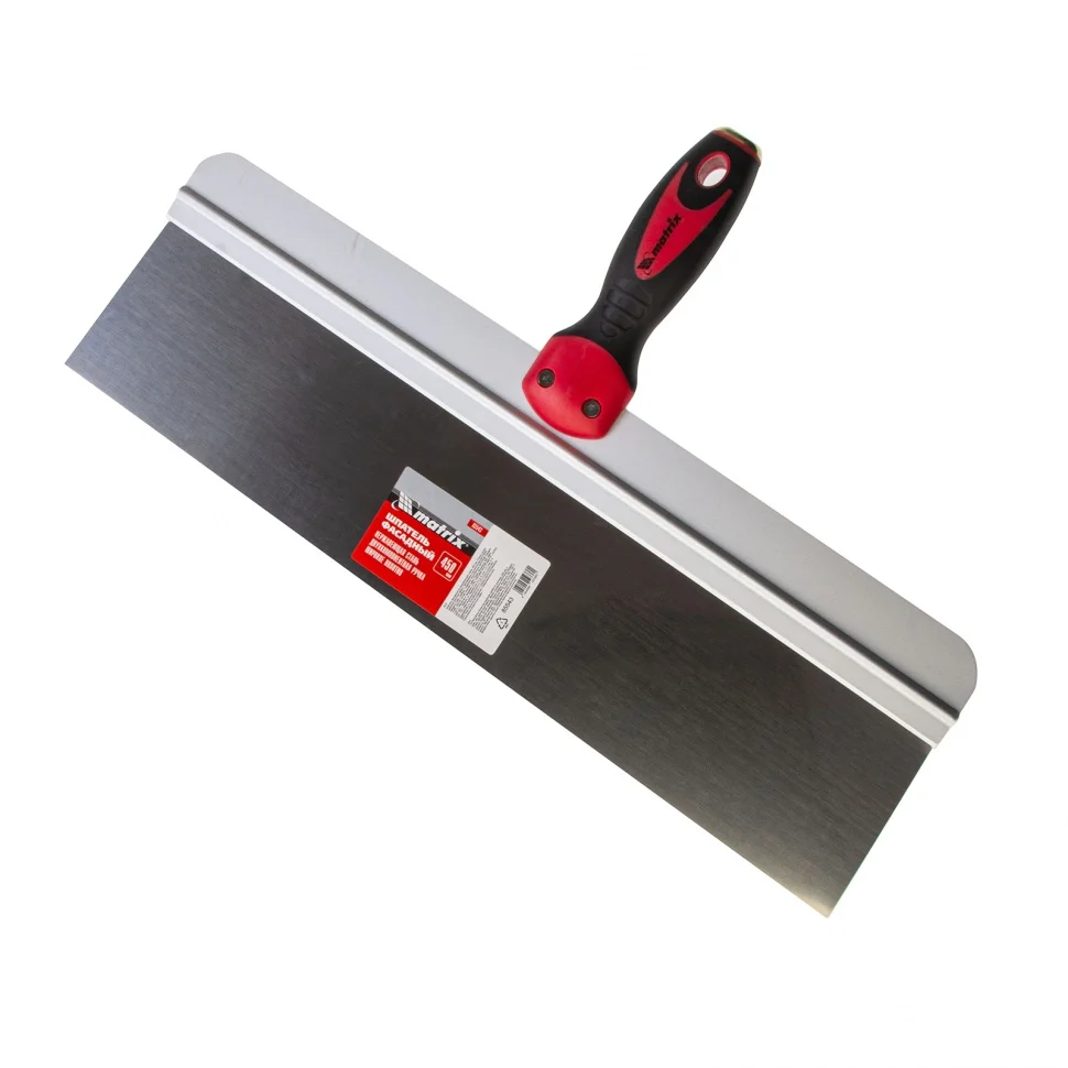 Matrix Шпатель фасадный из нержавеющей стали, 450 мм, двухкомпонентная ручка, широкое полотно 85543