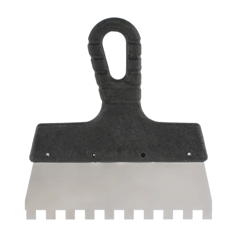 Sparta Шпатель из нержавеющей стали, 200 мм, зуб 8 х 8 мм, пластмассовая ручка 85122