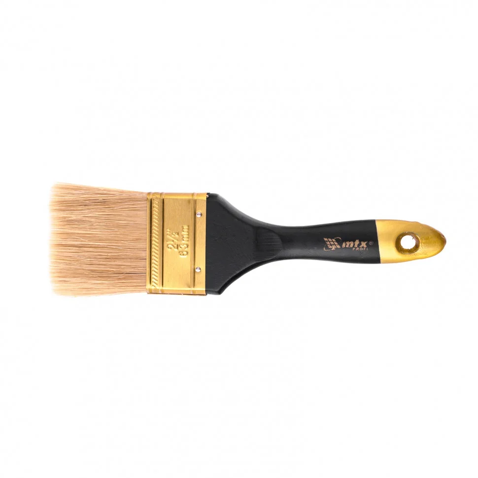 Matrix Кисть плоская Профи 2.5 , натуральная щетина, деревянная ручка 83153