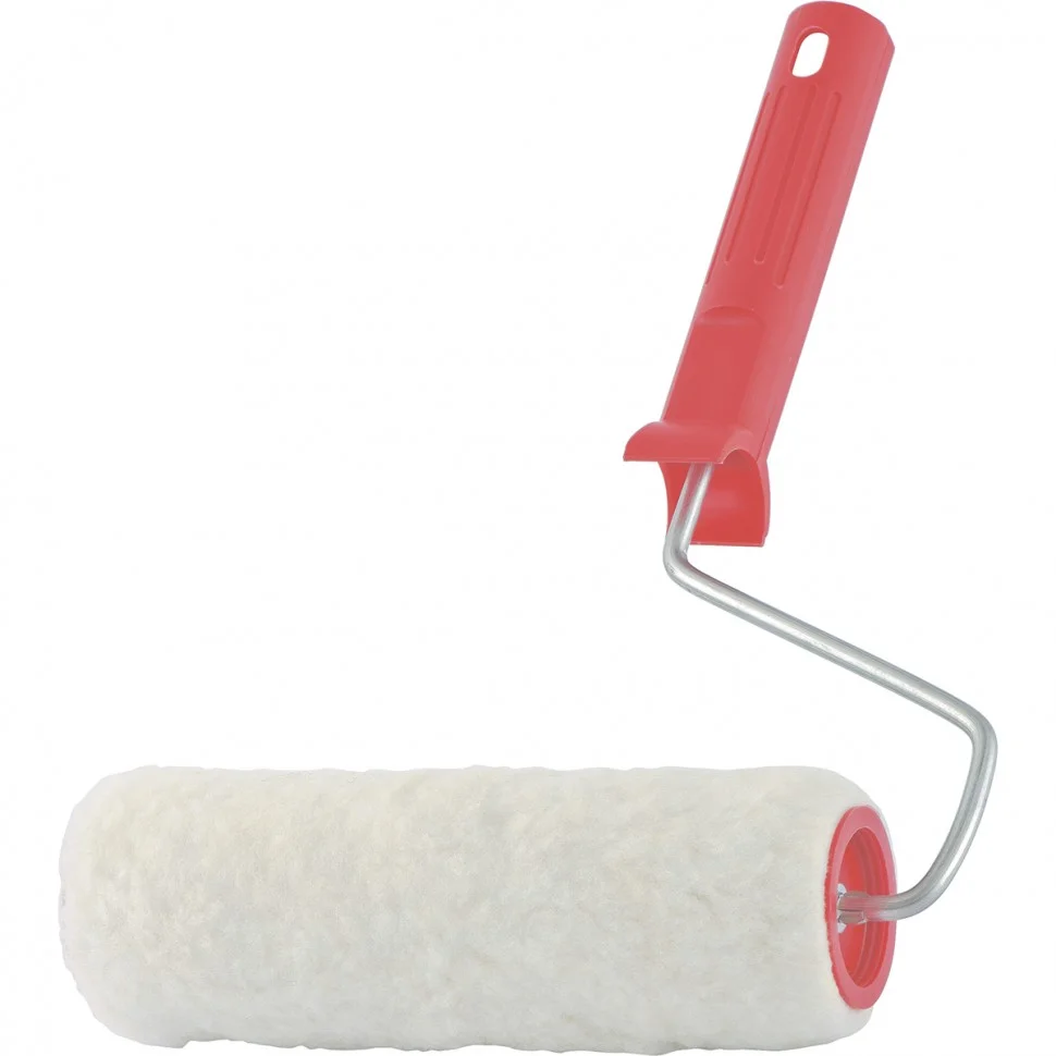 Сибртех Валик Натуральный мех , в сборе, 100 мм, D 48 мм, D ручки 6 мм, крепление шплинтом 80161