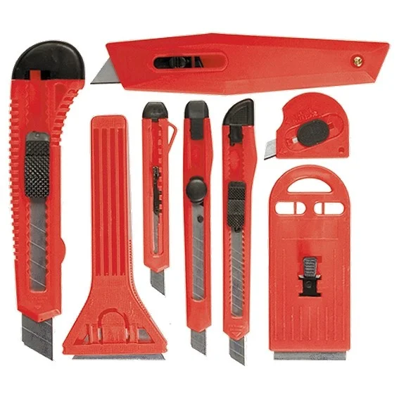 Matrix Набор ножей, выдвижные лезвия, 9 мм-3 шт, 18 мм-2 шт, скребки 40 и 52 мм 78991