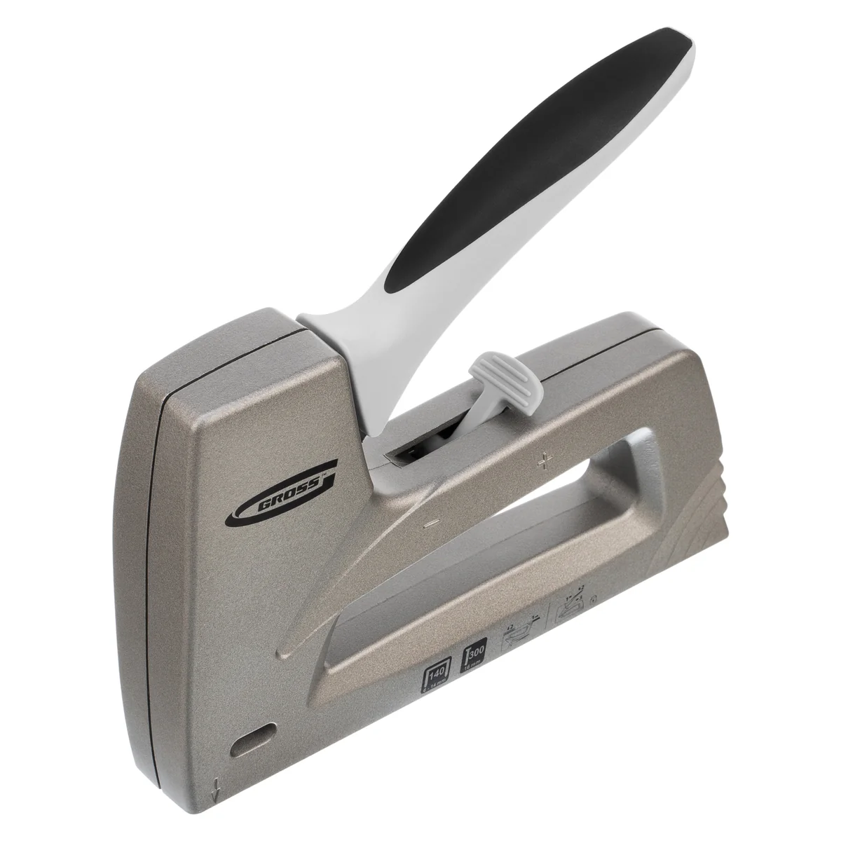 Gross Степлер мебельный (Aluminium 140), алюминиевый корпус, регулятор удара, тип скобы 140, 300, 6-14 мм 41007