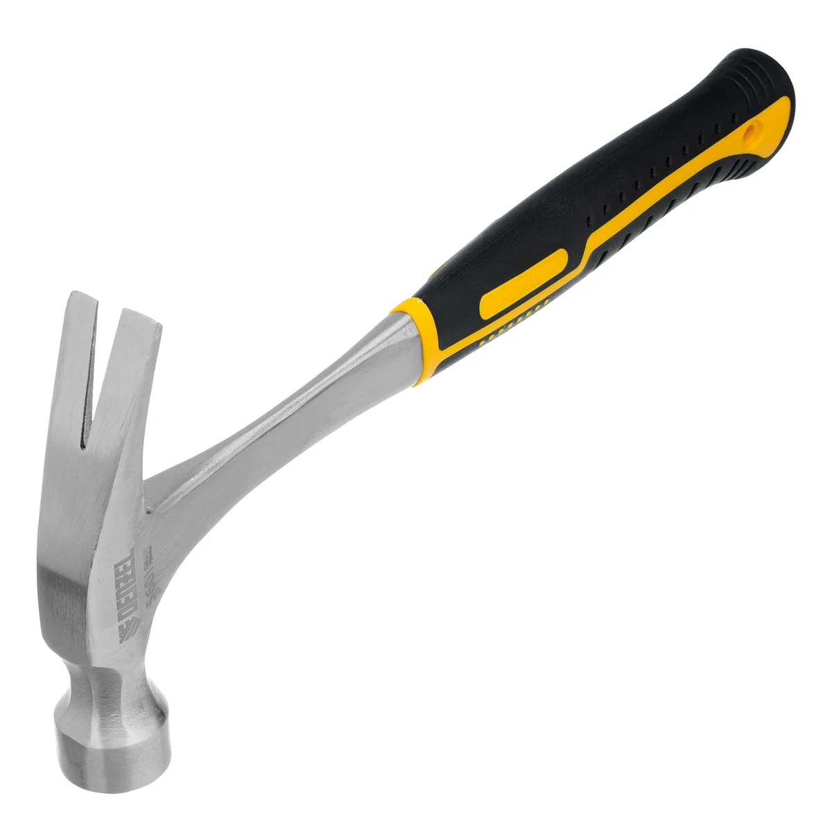 Denzel Молоток-гвоздодер 560 г, цельнометаллический, двухкомпонентная рукоятка 10424