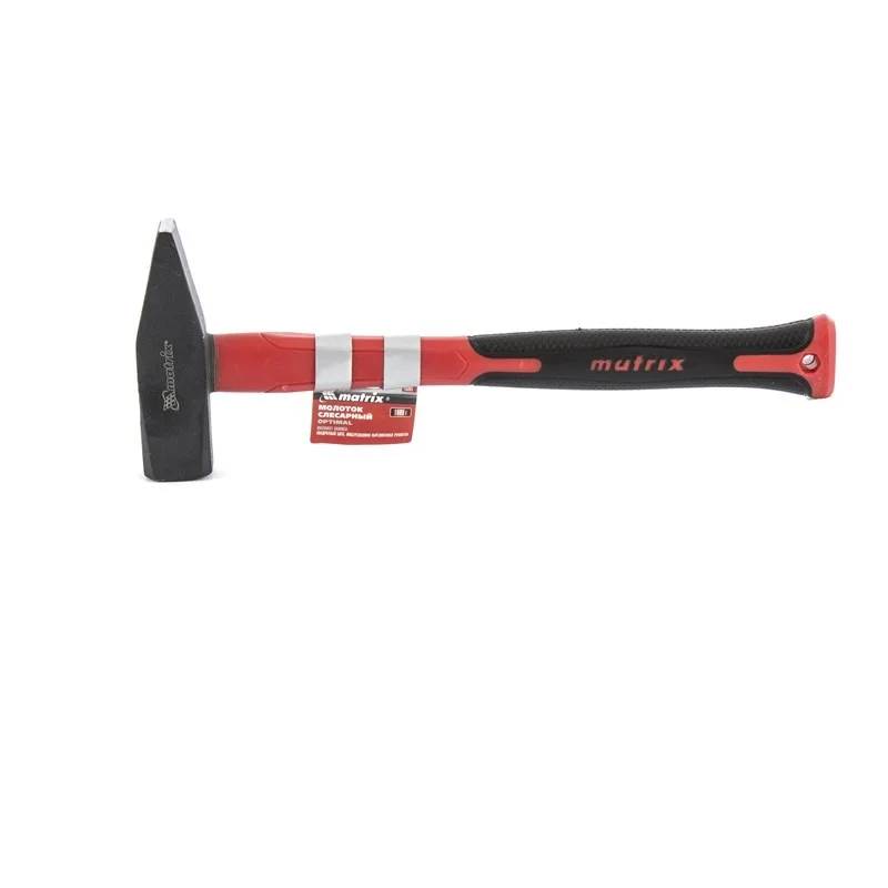 Matrix Молоток слесарный optimal, 1000 г, фибергласовая обрезиненная рукоятка, квадратный боек 10383