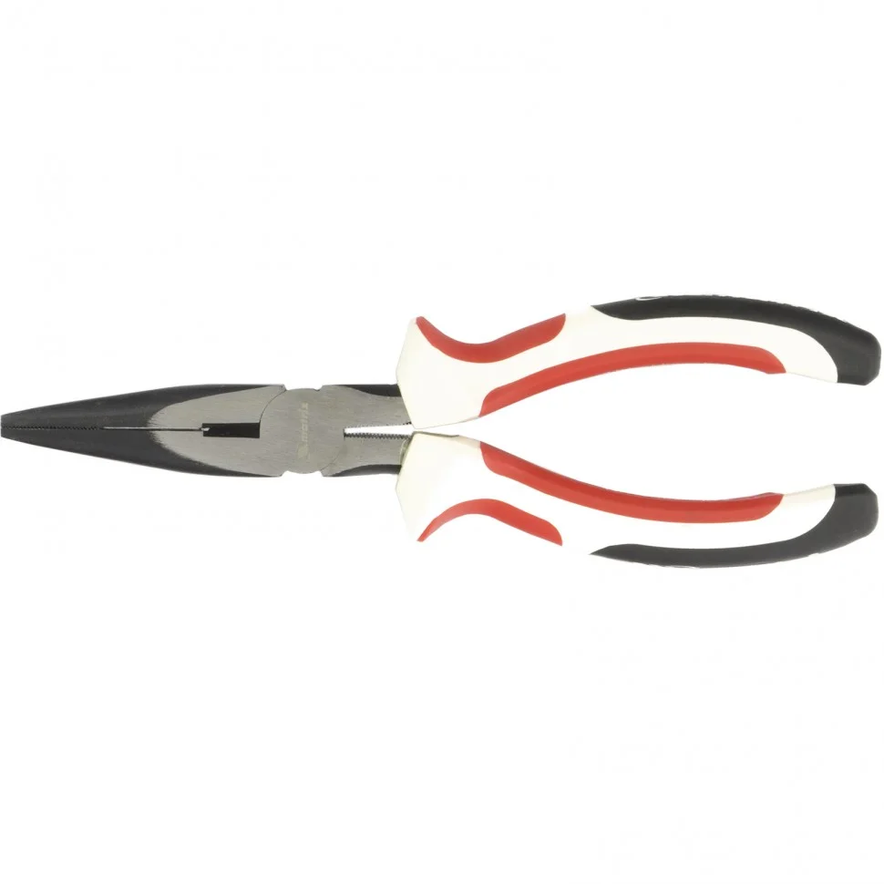 Matrix Длинногубцы прямые Premium, 180 мм, трехкомпонентные рукоятки 17186