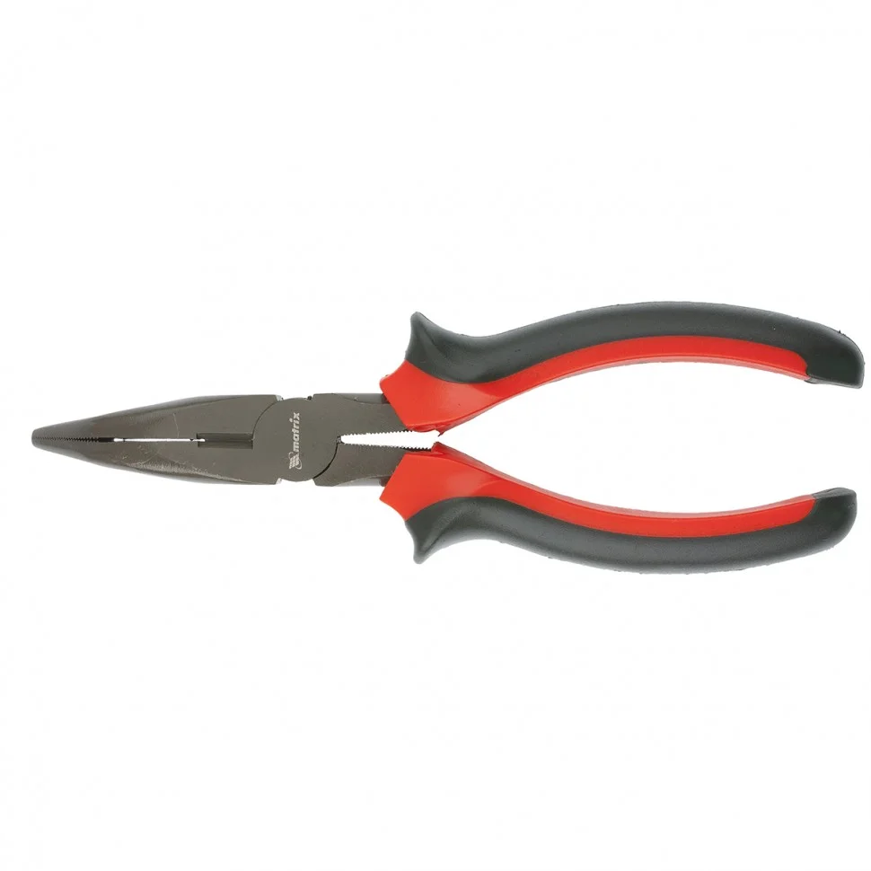 Matrix Длинногубцы изогнутые Black Nickel, 160 мм, двухкомпонентные рукоятки 17458