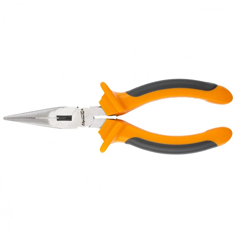 Sparta Длинногубцы прямые, Comfort, 200 мм, шлифованные, двухкомпонентные рукоятки 17169