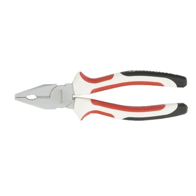 Matrix Плоскогубцы WHite Nickel, 200 мм, никелированные, трехкомпонентные рукоятки 17076