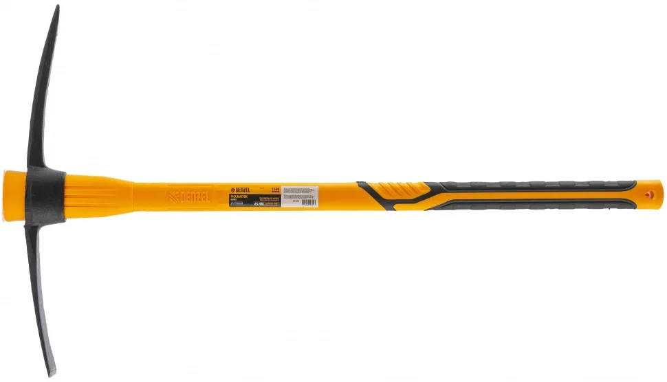 Denzel Кирка 1500 г, узкая, фиберглассовая обрезиненная рукоятка 900 мм// 21834