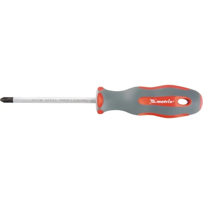 Matrix Отвертка Profi, PZ0 х 75 мм, SVСM, двухкомпонентная рукоятка 11948