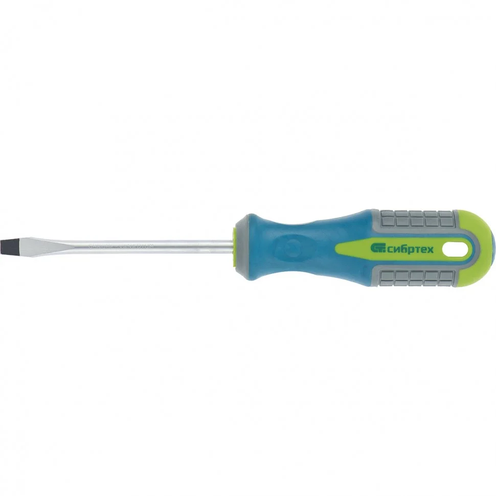 Сибртех Отвертка, SL3 х 80 мм, CrV, трехкомпонентная рукоятка 11809
