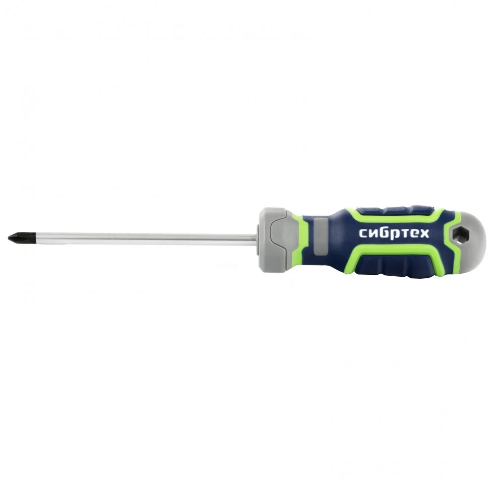 Сибртех Отвертка PH1 х 100 мм, CrV, четырехкомпонентная рукоятка 12273