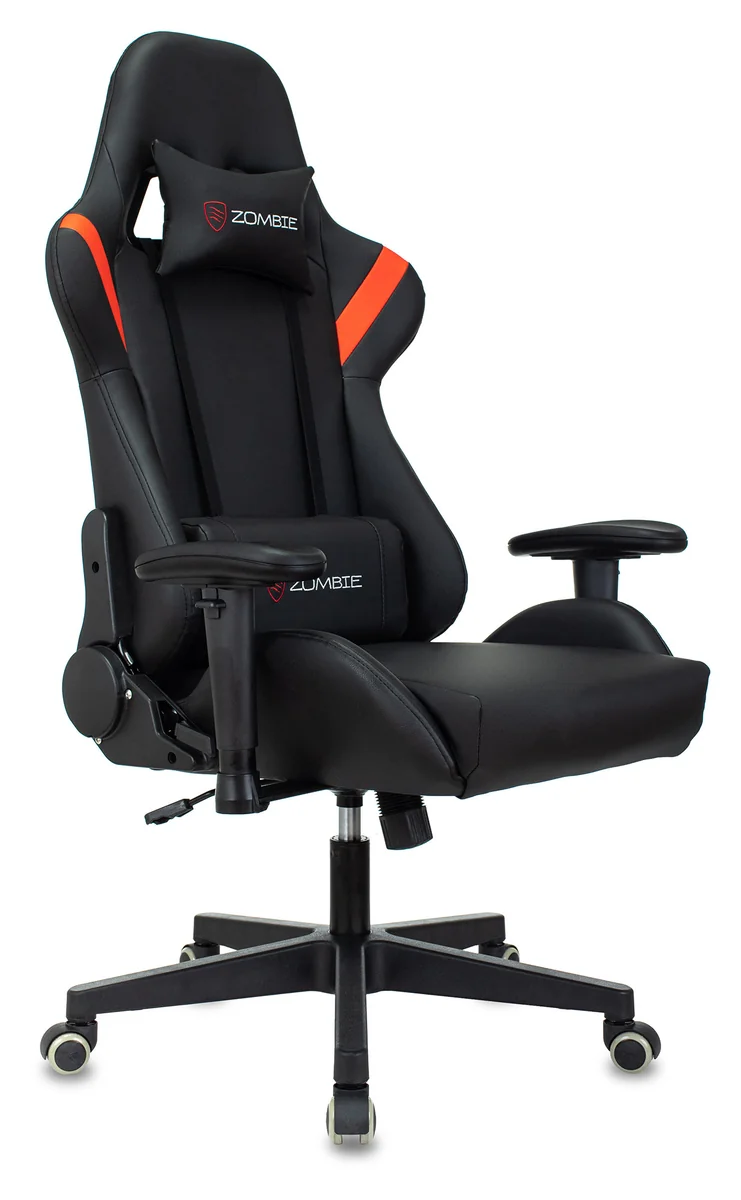 Бюрократ Кресло игровое Zombie Formula черный/красный эко.кожа
