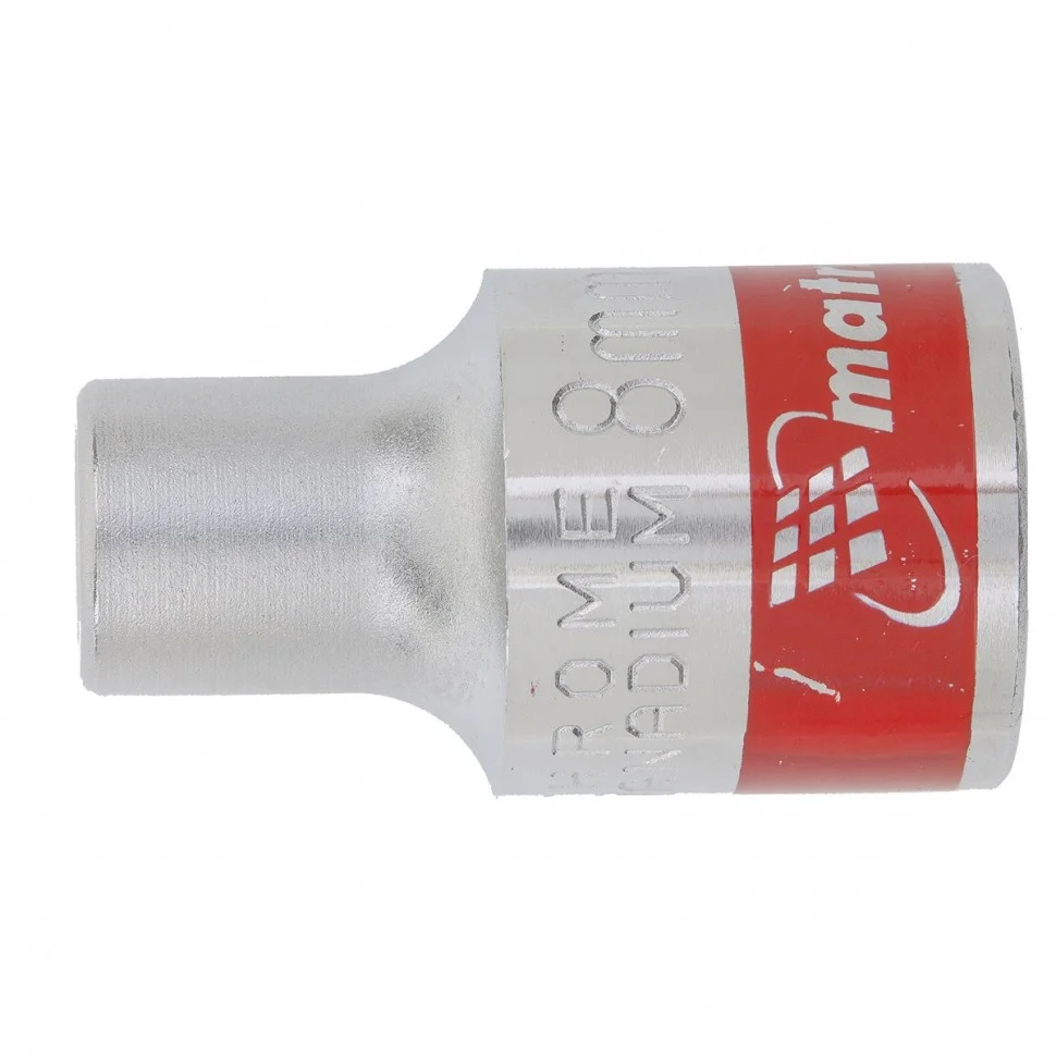 Matrix Головка торцевая, 8 мм, двенадцатигранная, CrV, под квадрат 1/2, хромированная 13676