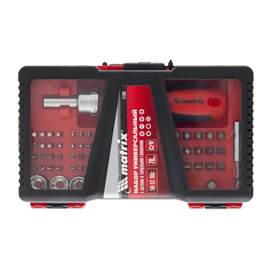Matrix Набор универсальный с битами и торцевыми головками, 78 шт, CrV 11785