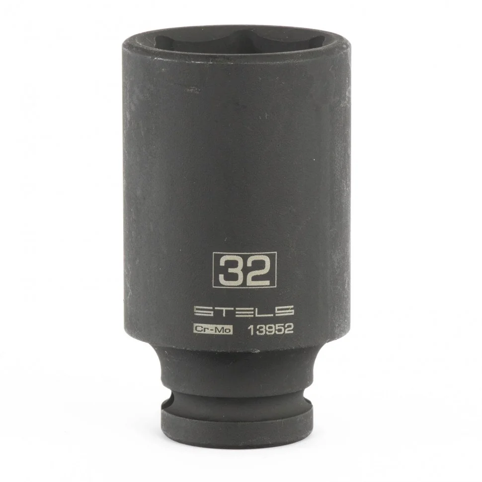 Stels Головка ударная удлиненная шестигранная, 32 мм, 1/2, CrMo 13952