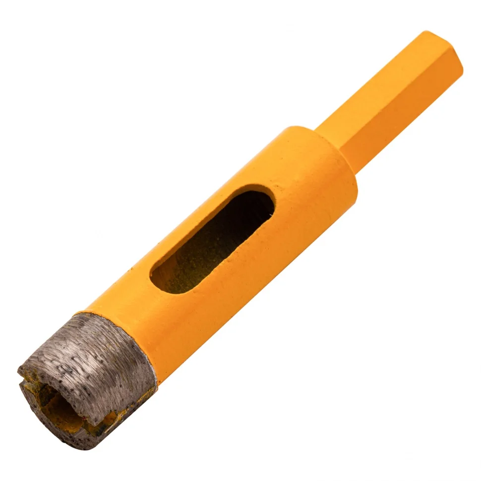 Denzel Сверло алмазное по керамограниту, 14 мм, мокрая резка, трехгранный хвостовик 72676