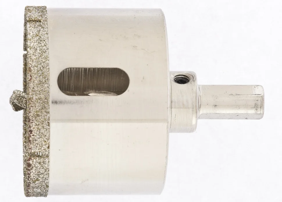 Matrix Сверло алмазное по керамограниту, 55 х 67 мм, трехгранный хвостовик 726553