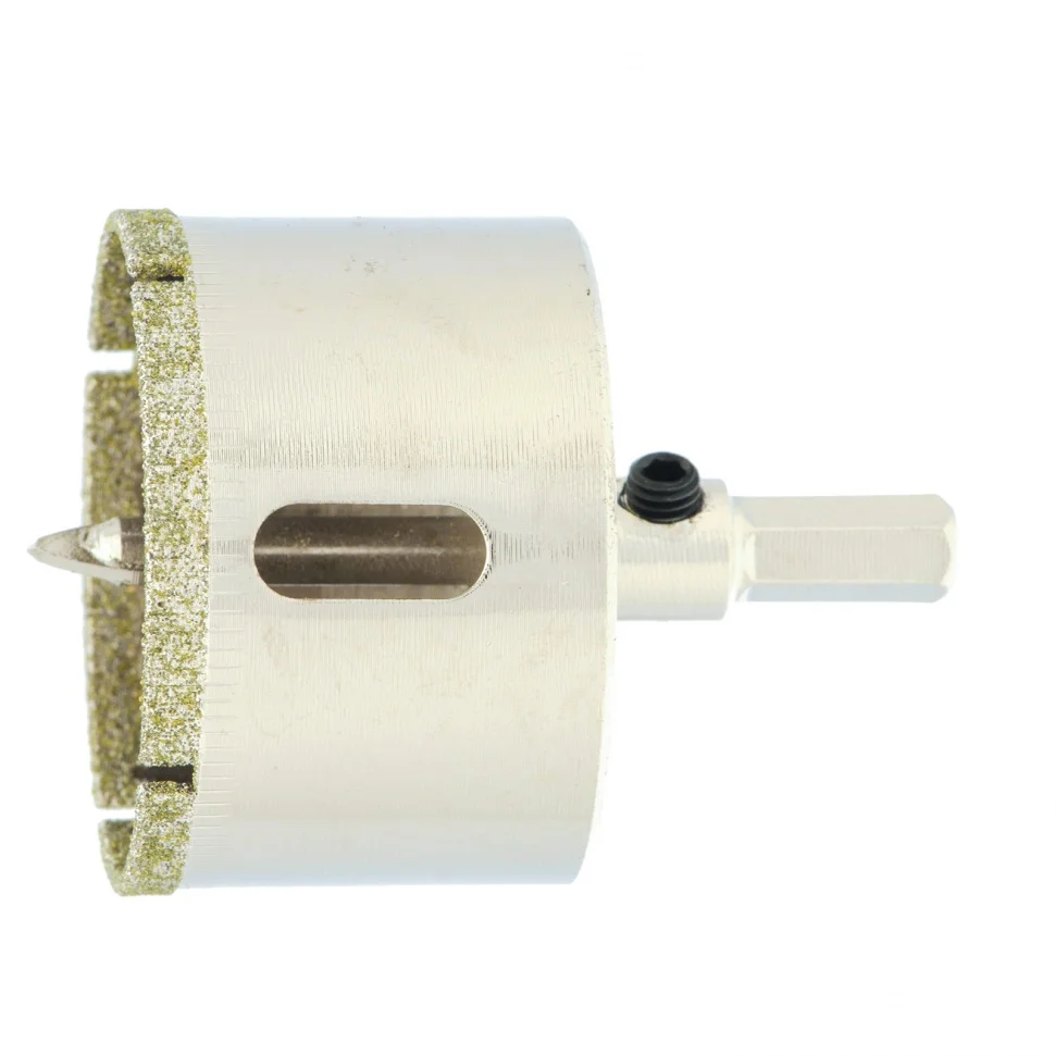 Сибртех Сверло по керамической плитке и стеклу, 45 х 55 мм, шестигранный хвостовик, с центрующим сверлом 72721